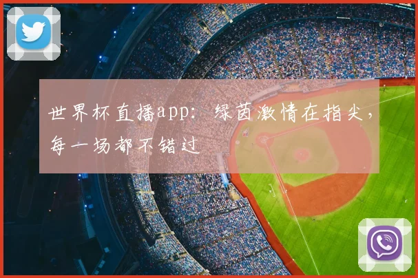 世界杯直播app：绿茵激情在指尖，每一场都不错过